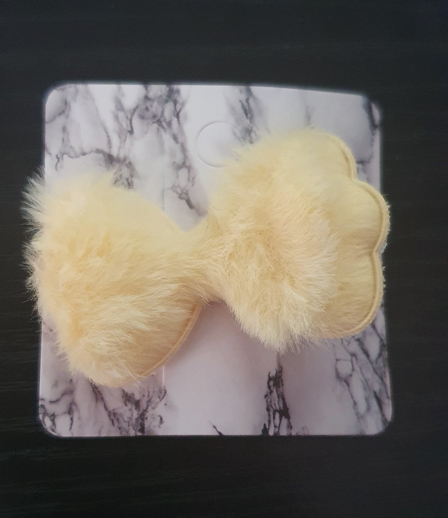 Fluffy cloud bow hair clips