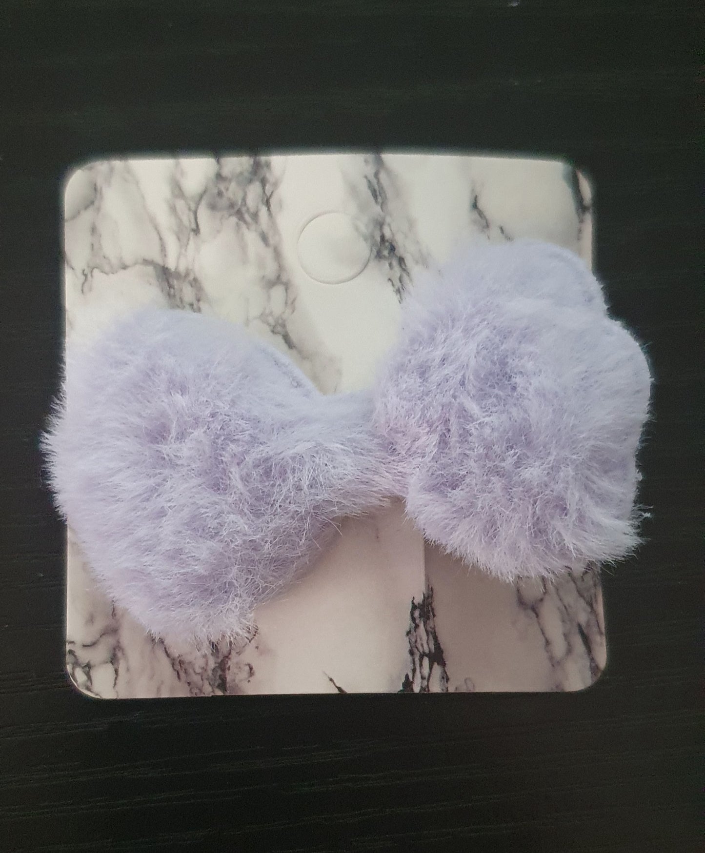 Fluffy cloud bow hair clips