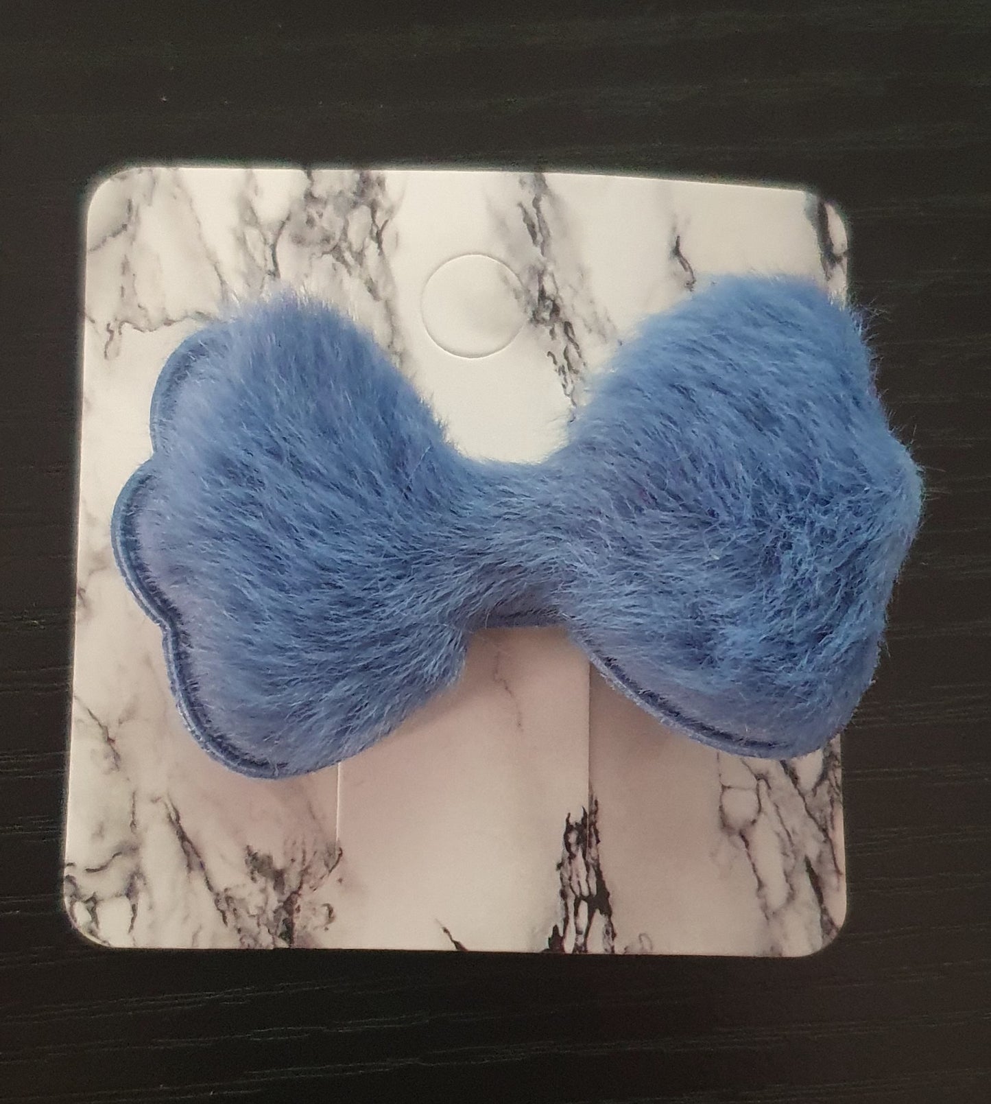 Fluffy cloud bow hair clips