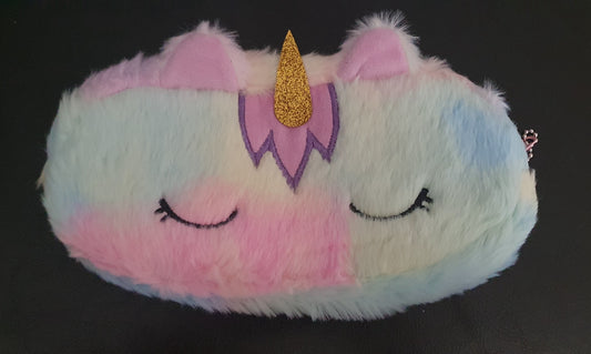 Unicorn plush pencil case