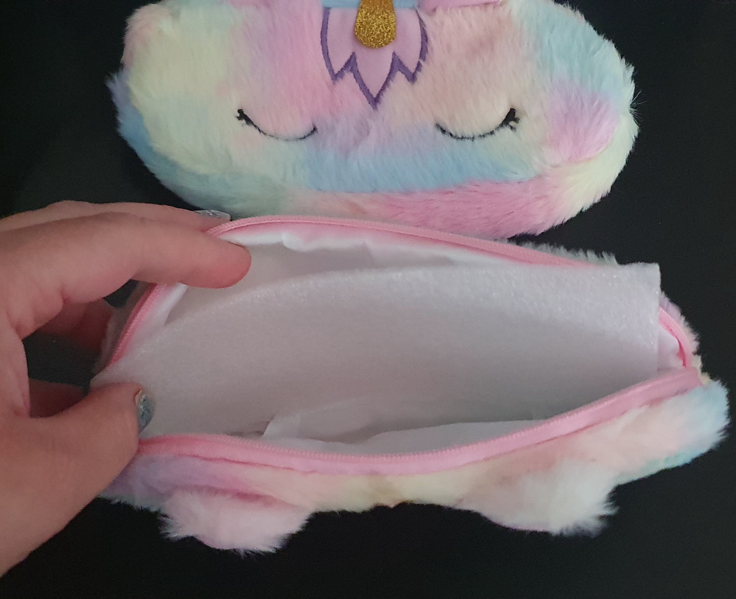 Unicorn plush pencil case