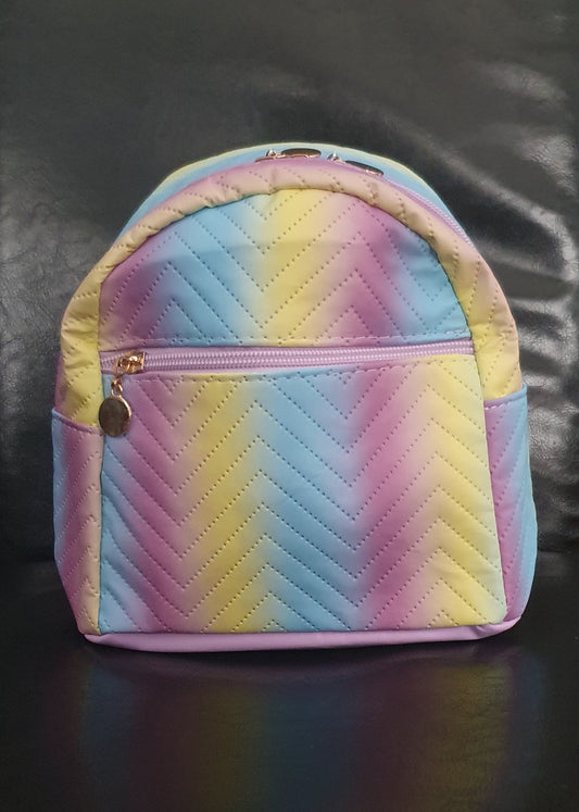 Ombre Chevron Quilted Mini Backpack