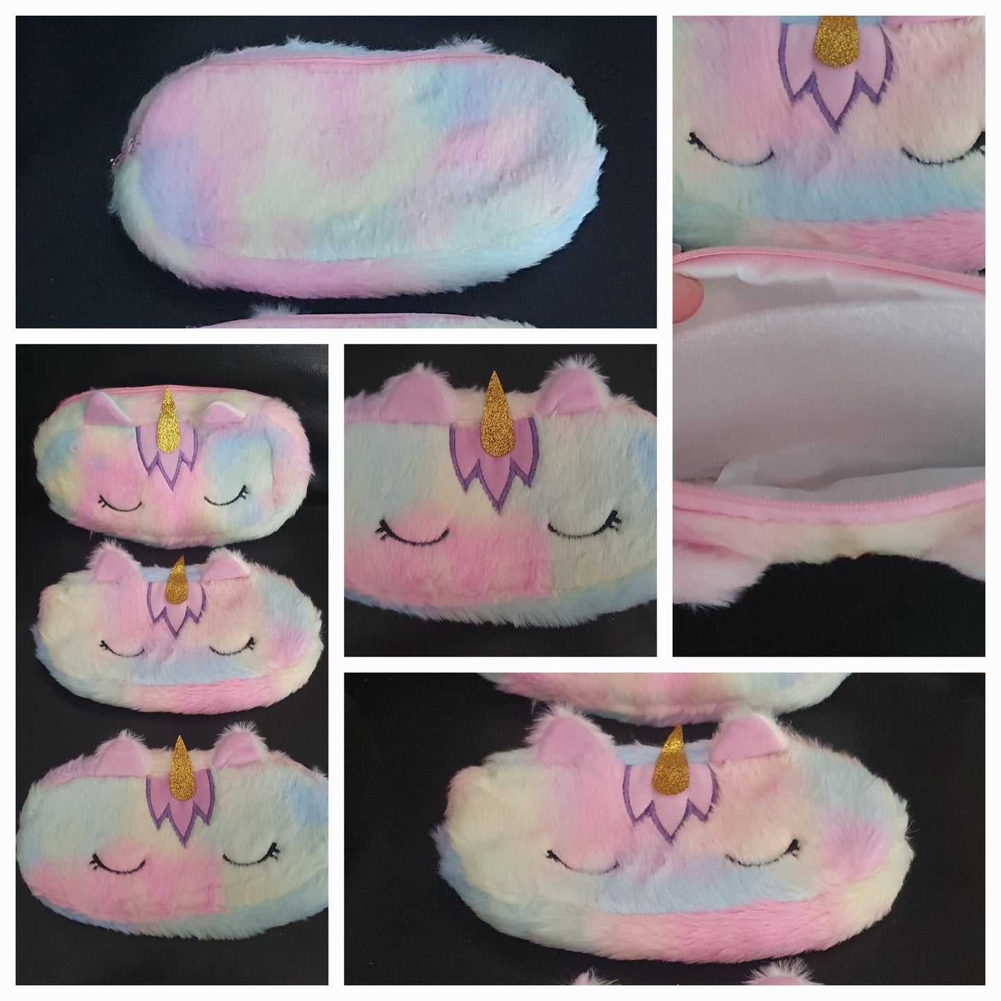 Unicorn plush pencil case