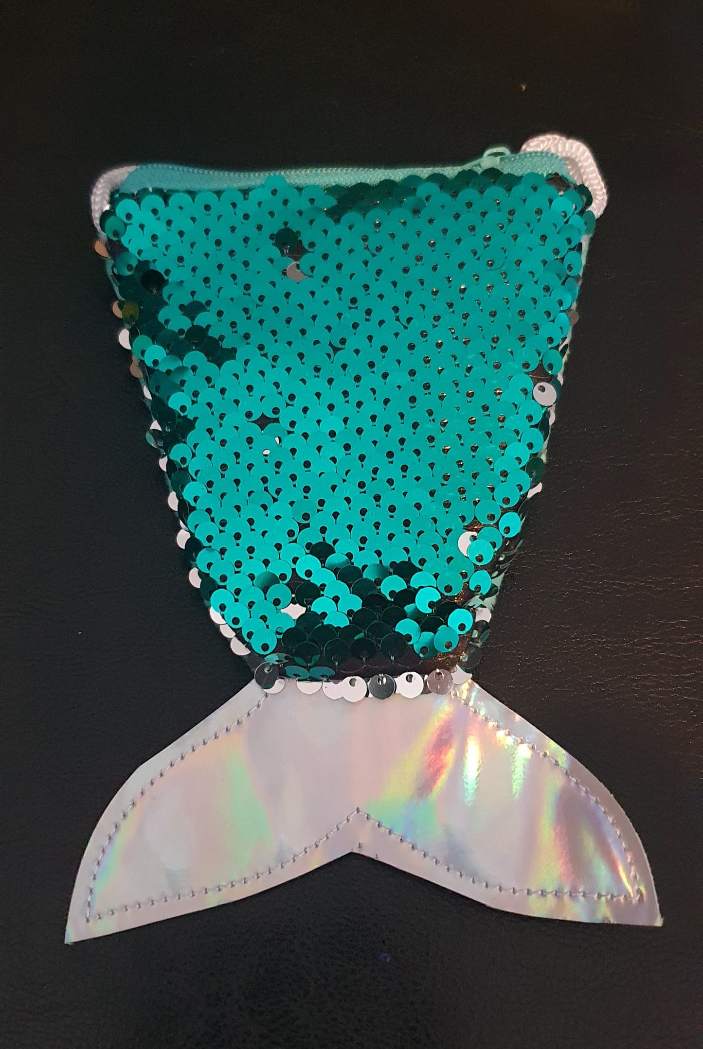 Sequin mermaid tail coin purse bag