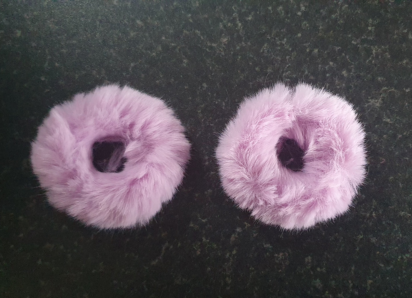 Fluffy mini hair scrunchie bobbles