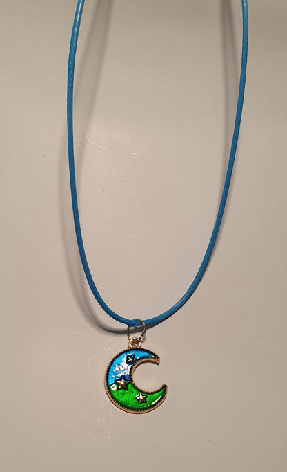 Celestial moon planet fashion jewellery necklace