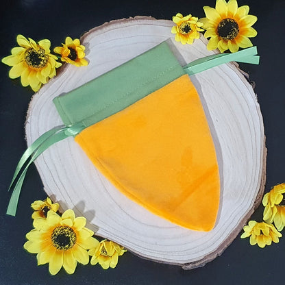Velvet Easter Carrot Drawstring Treat Bag - personalisable