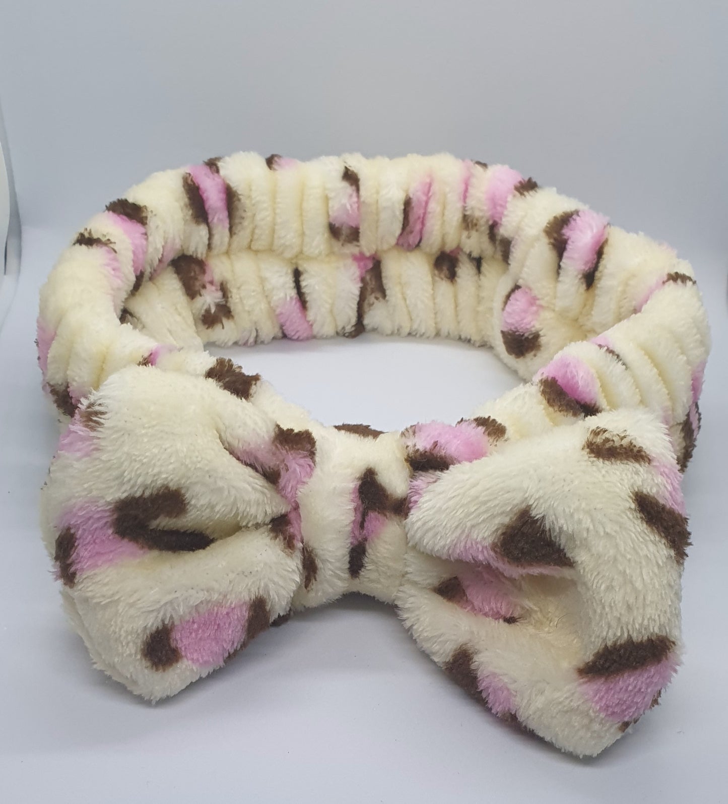 Animal print make up/spa bow headband