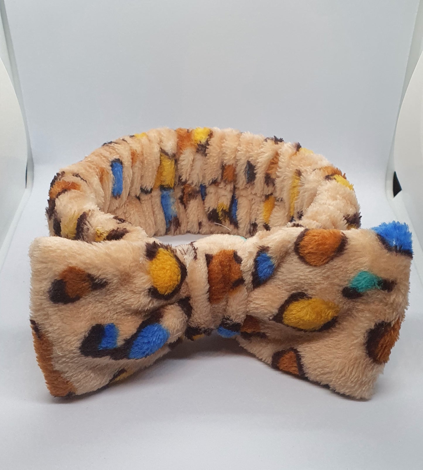 Animal print make up/spa bow headband