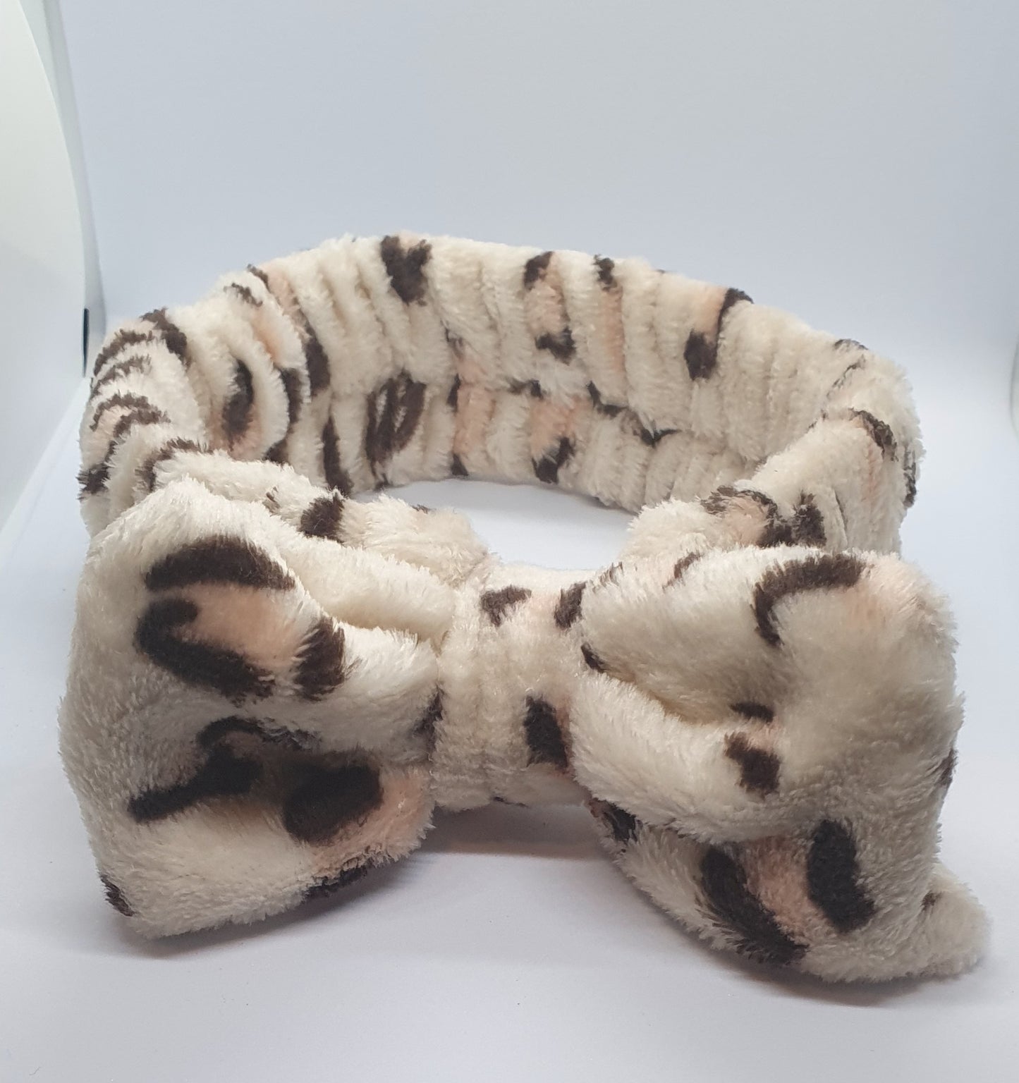 Animal print make up/spa bow headband