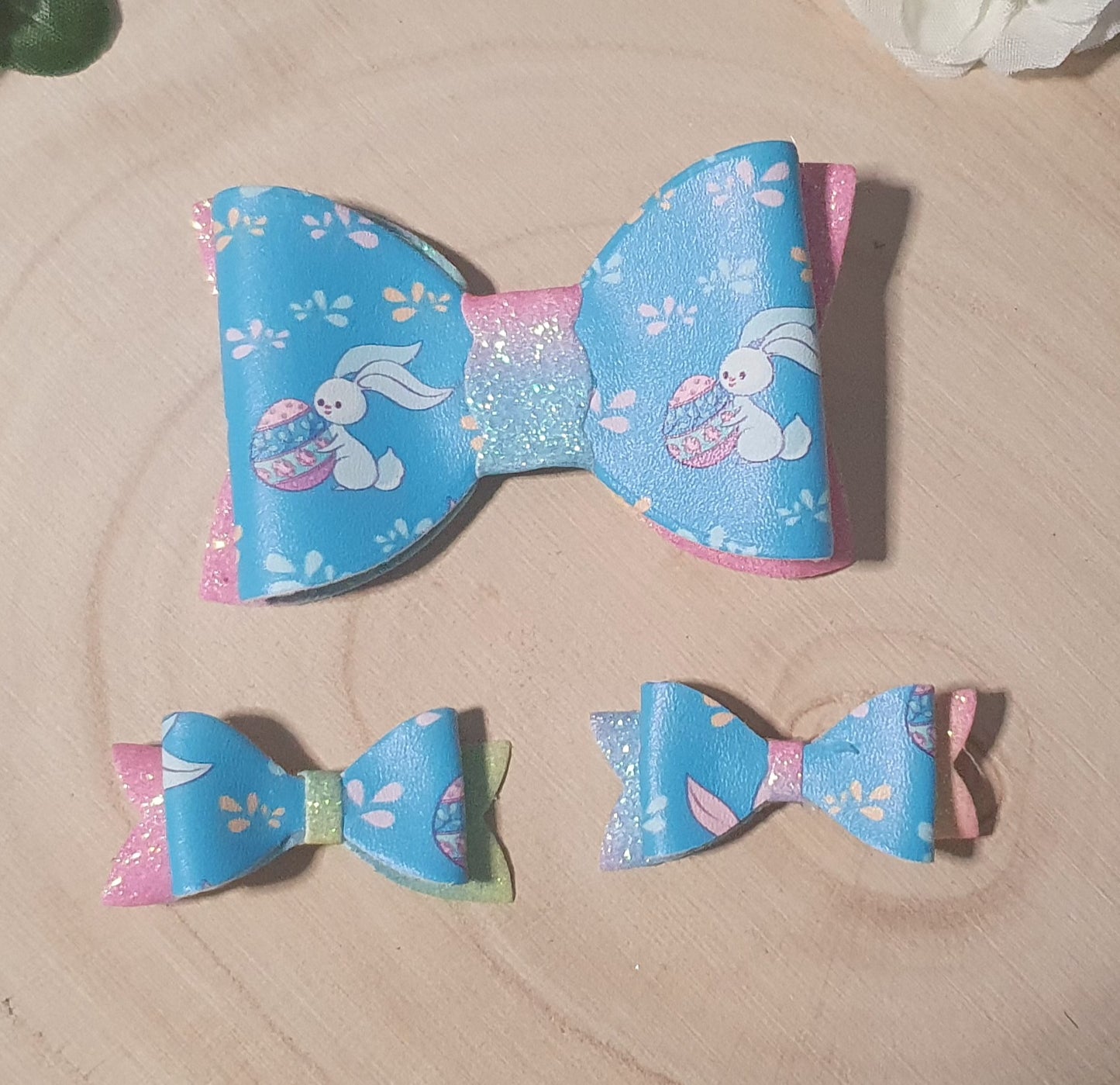 Eaters spring time bunny rabbit easter egg hair bow accessories