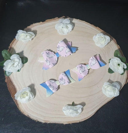 Eaters spring time bunny rabbit easter egg hair bow accessories