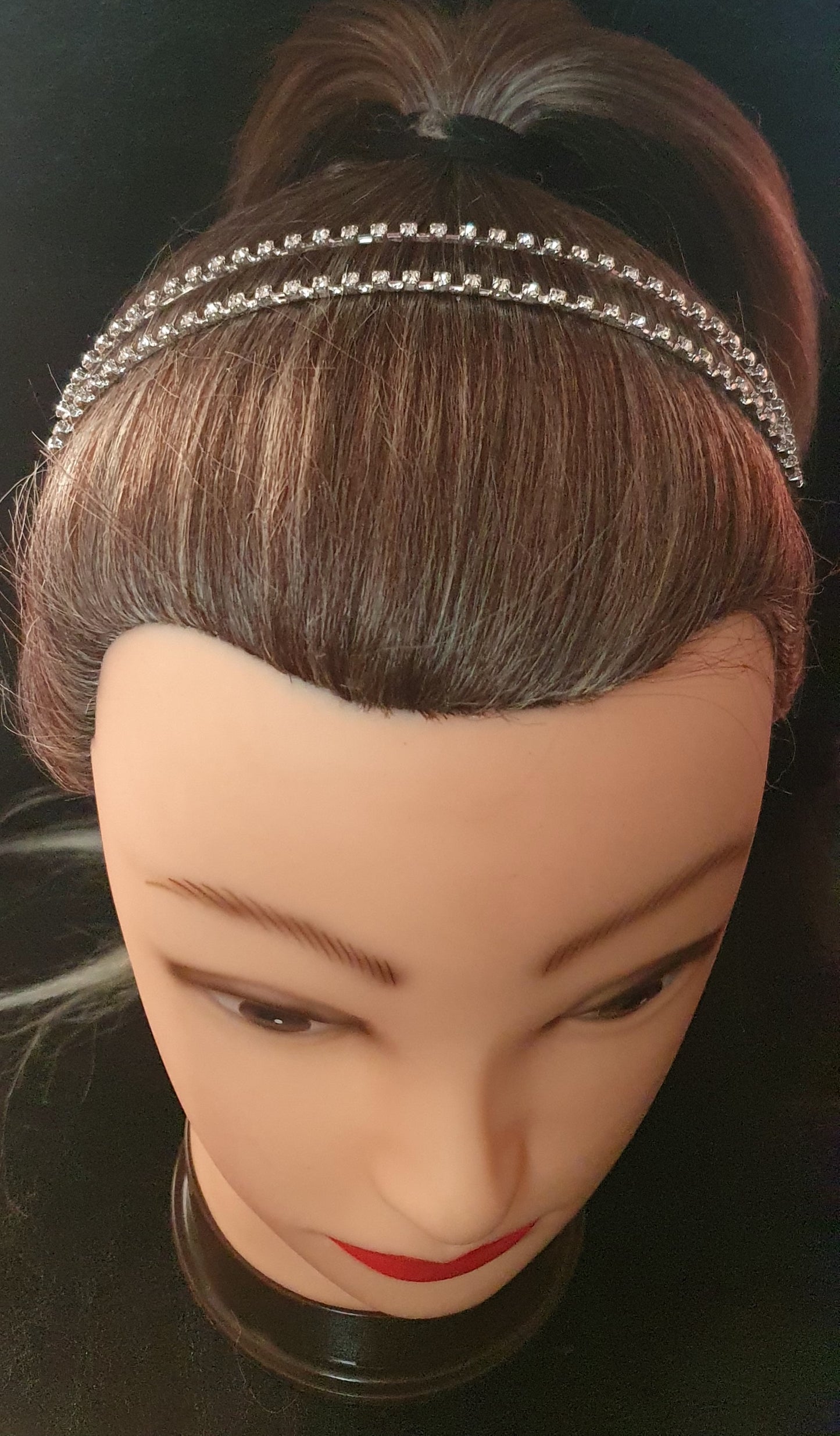 Rhinestone two band headband