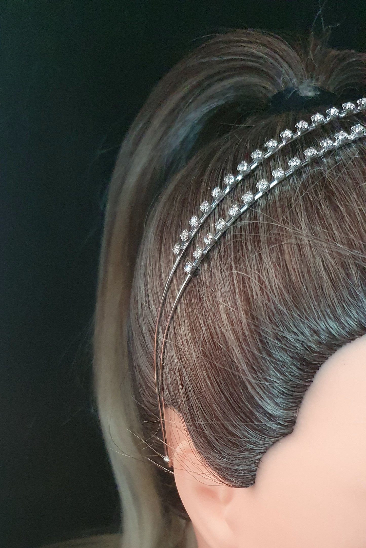 Rhinestone two band headband