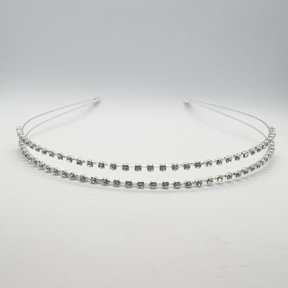 Rhinestone two band headband