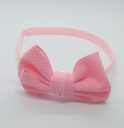 Material large bow headband