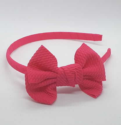 Material large bow headband