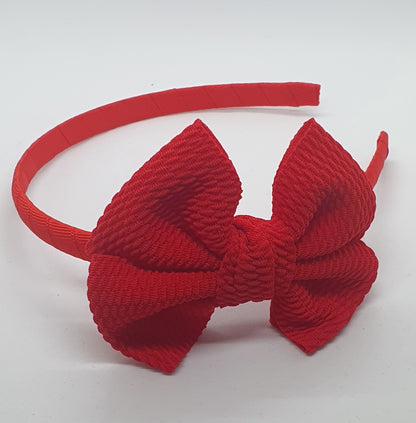 Material large bow headband