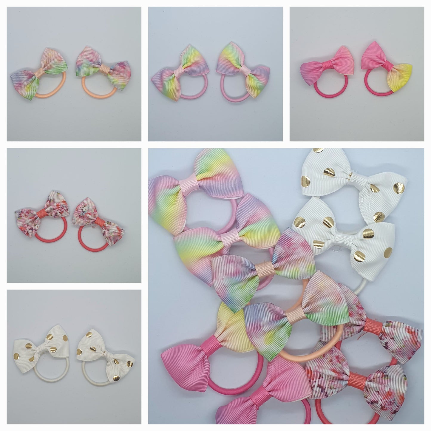 Ribbon Bow Bobble Hair Sets