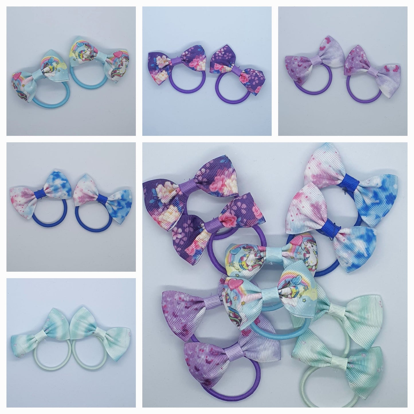 Ribbon Bow Bobble Hair Sets