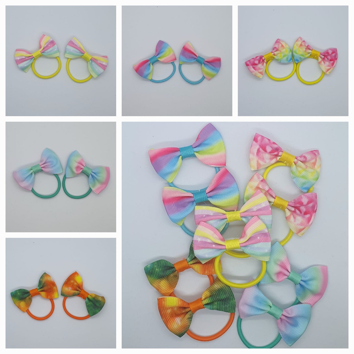 Ribbon Bow Bobble Hair Sets