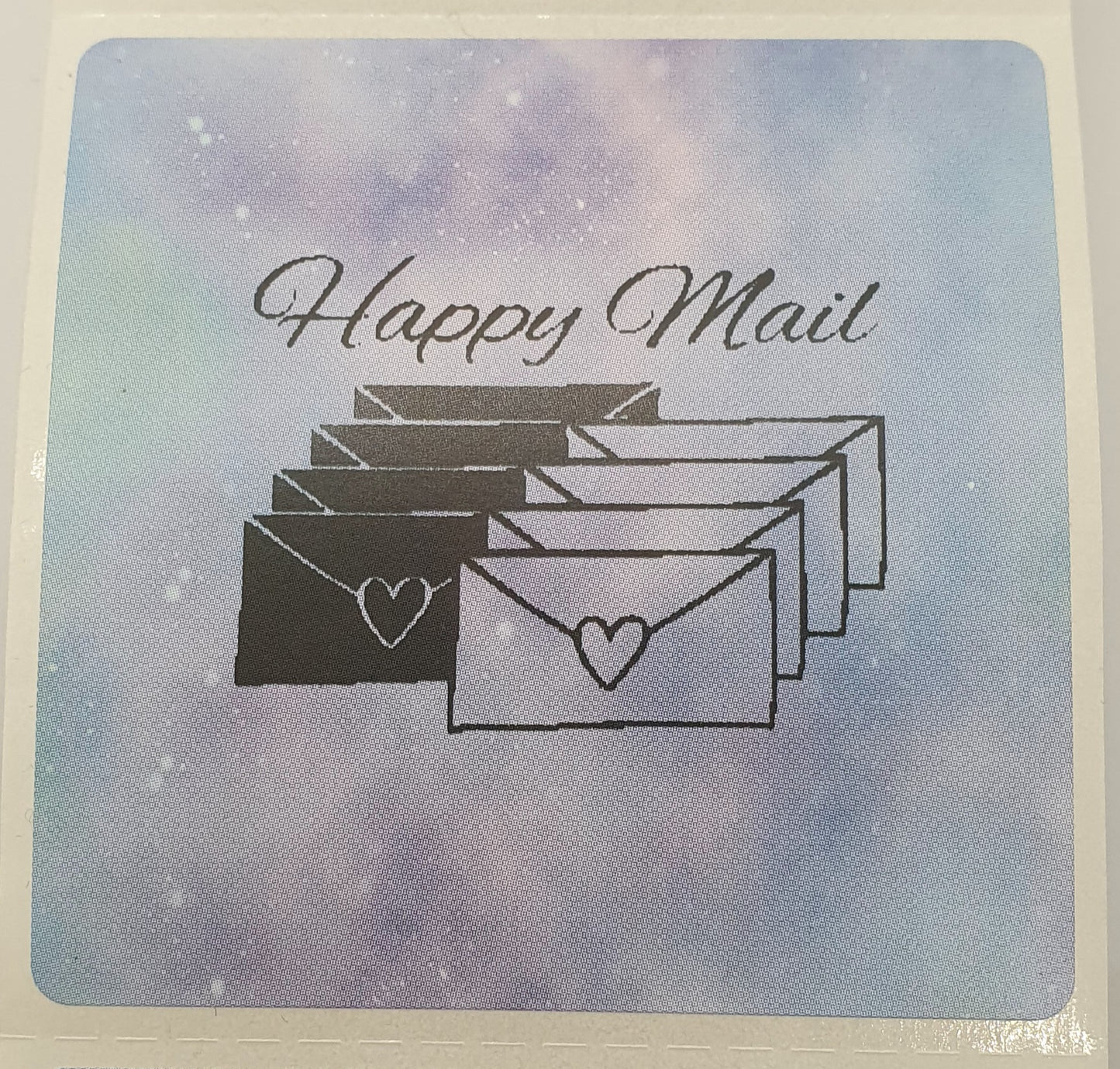 Square Happy Mail Thermal Printed Stickers For Parcels Packaging And Boxes...