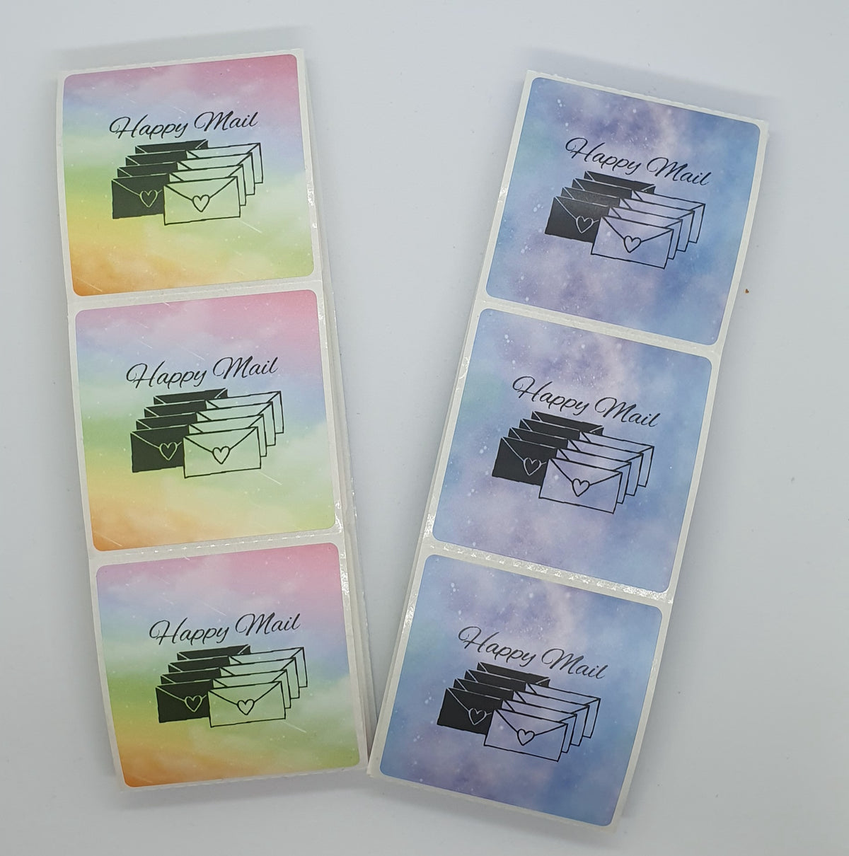 Small Sticker Mail Square Happy Mail Thermal Printed Stickers For Parcels Packaging And B ...