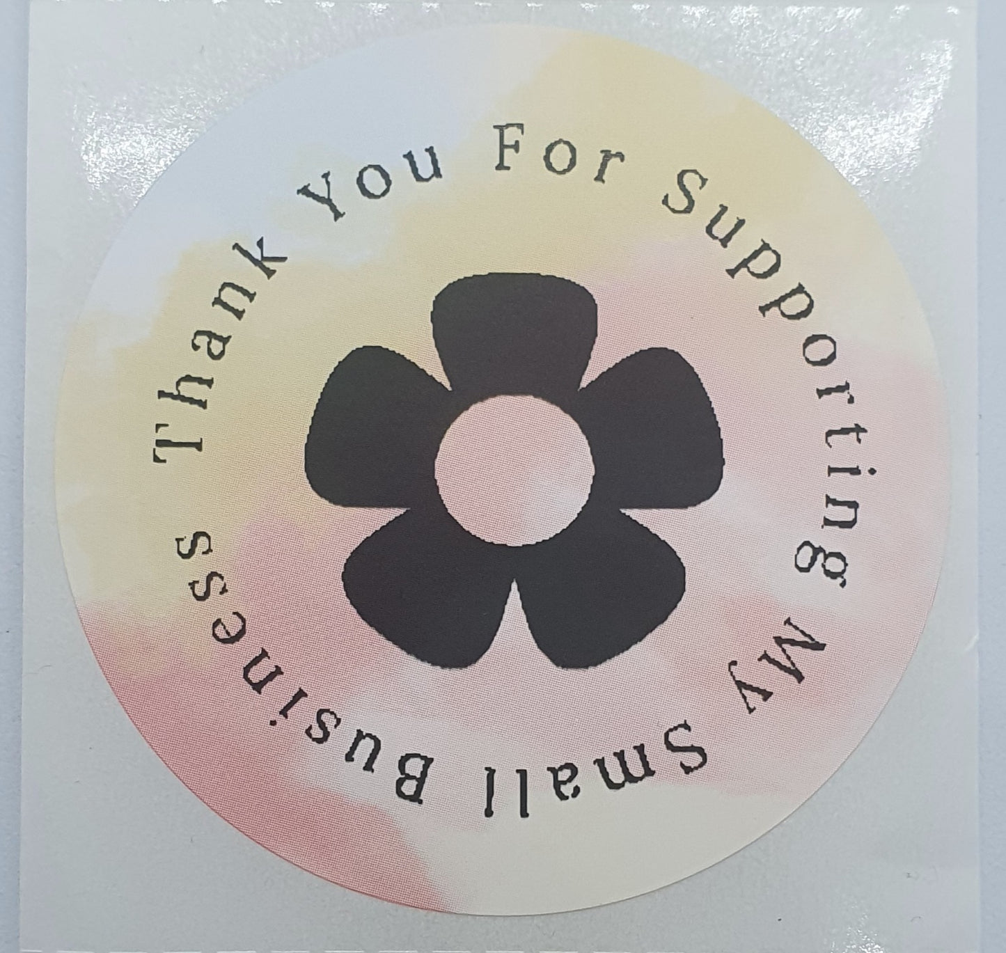 Flower thank you for supporting my small business thermal stickers