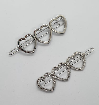 Star and heart hair clip pins