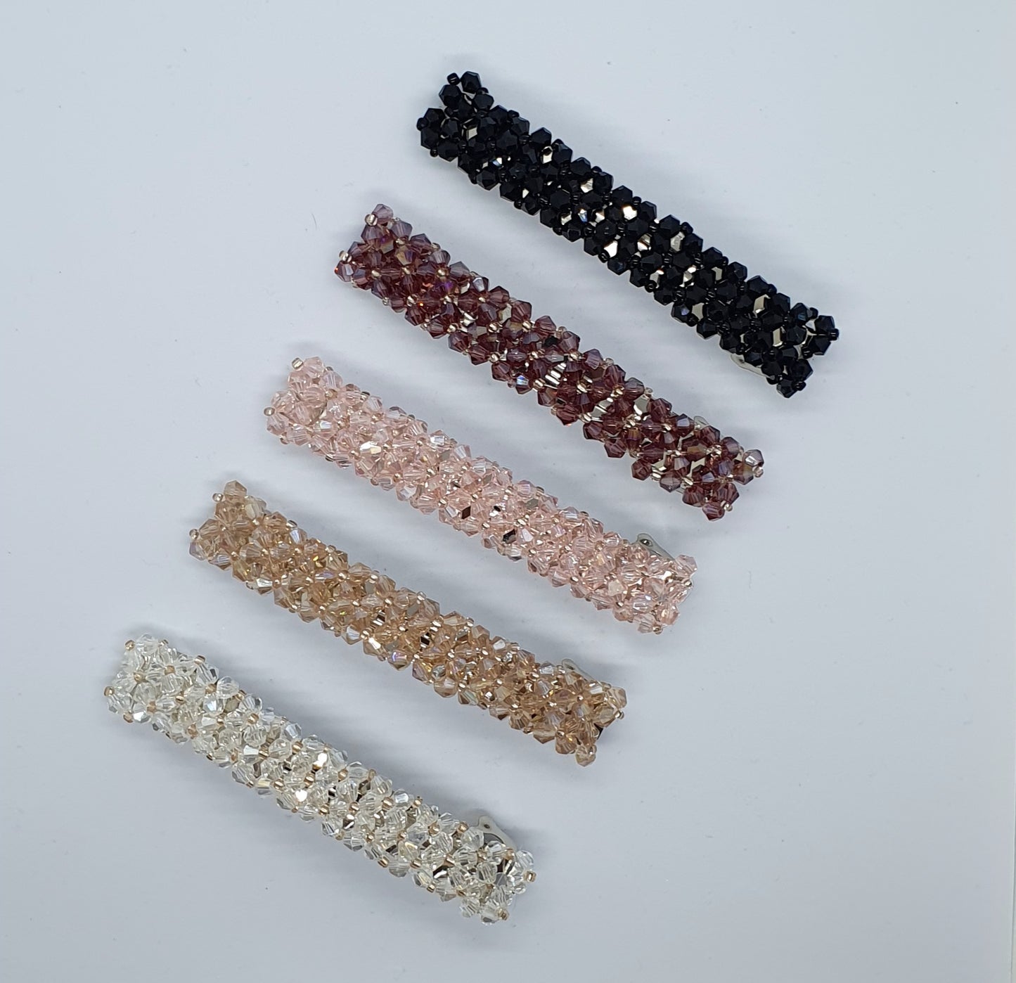 Beaded hair barrette clip