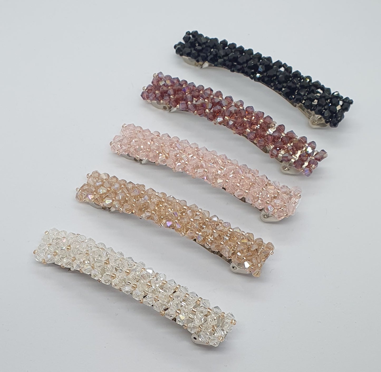 Beaded hair barrette clip