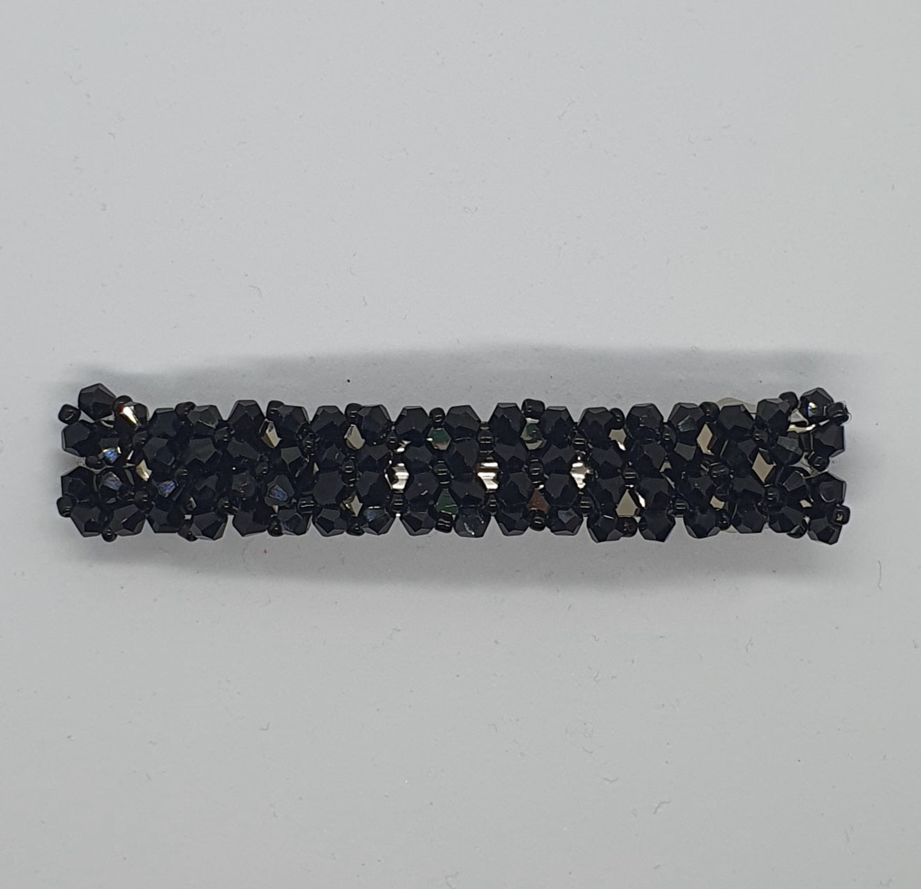 Beaded hair barrette clip