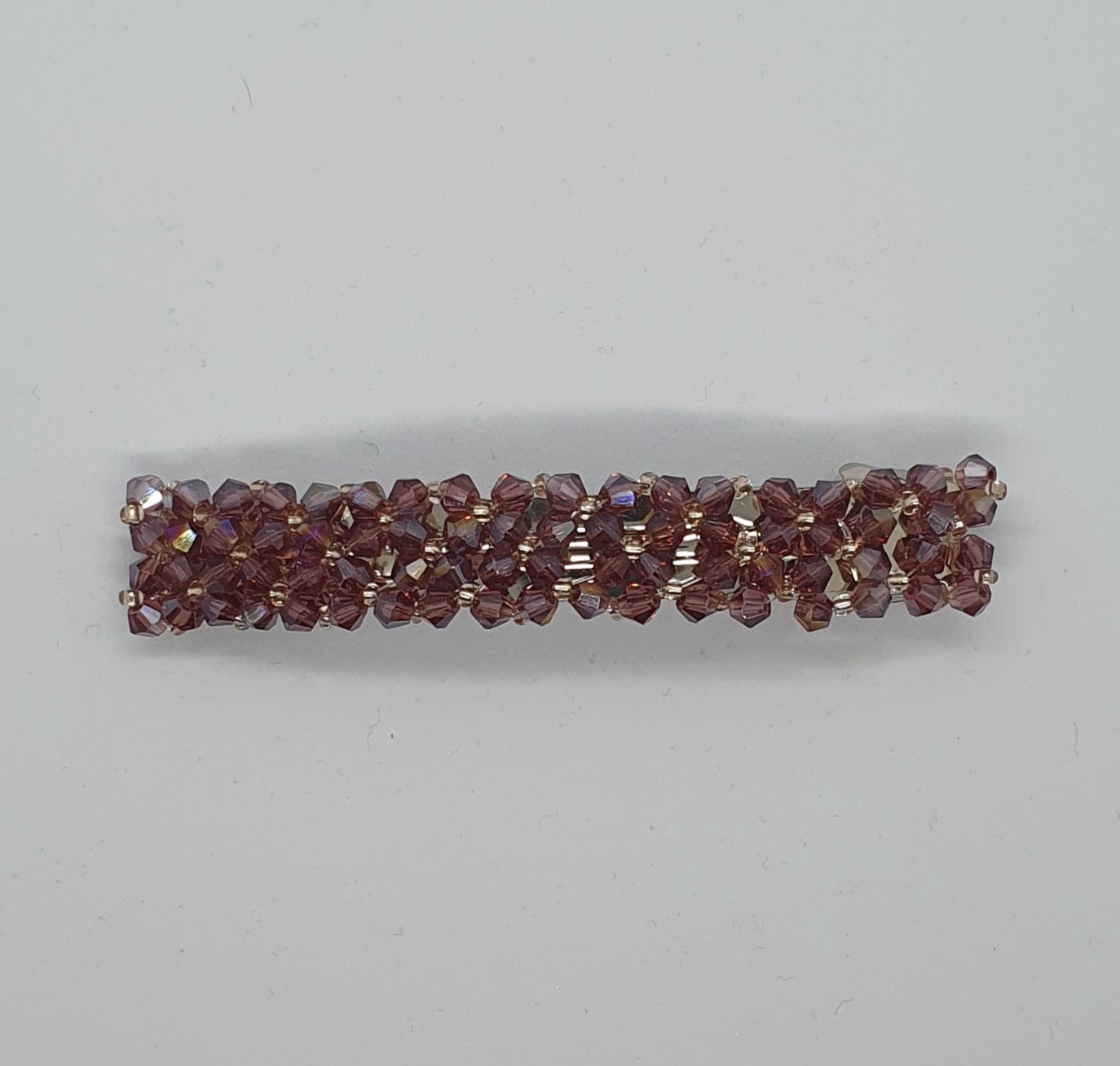 Beaded hair barrette clip