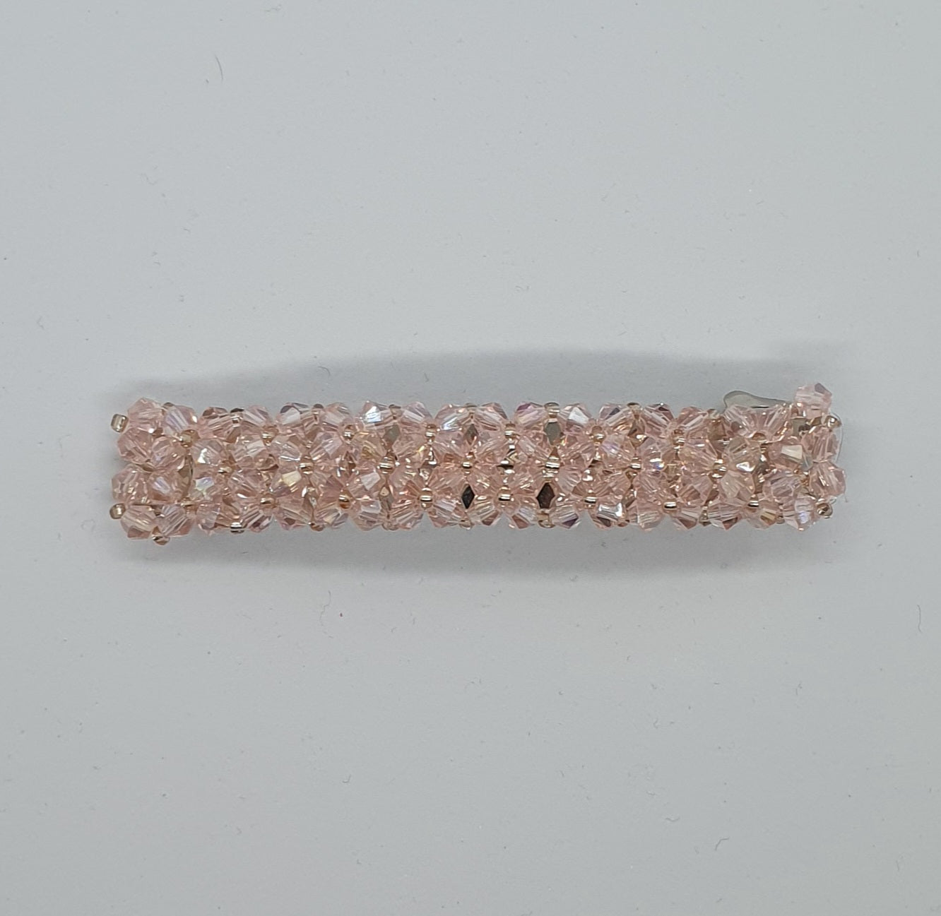 Beaded hair barrette clip