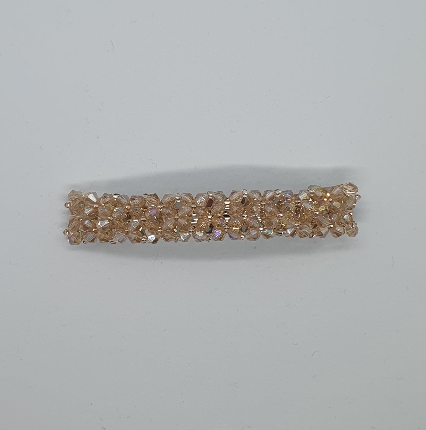 Beaded hair barrette clip