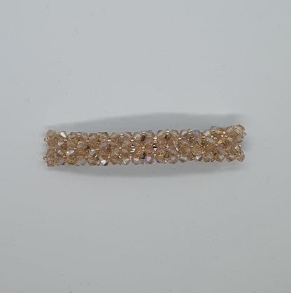 Beaded hair barrette clip