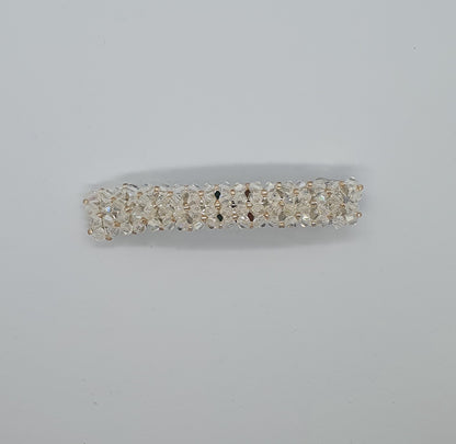 Beaded hair barrette clip