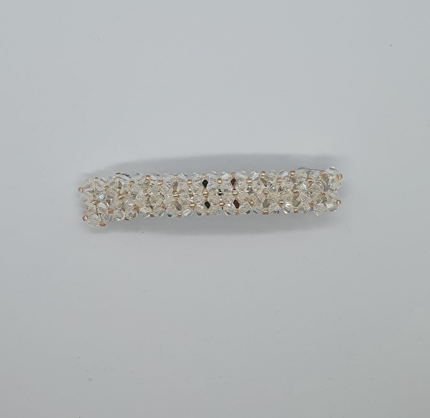 Beaded hair barrette clip