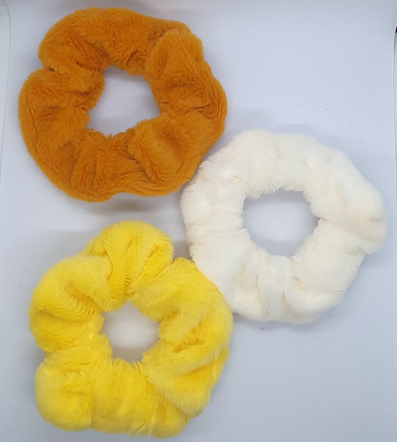 Large thick soft hair scrunchie bobble trio set