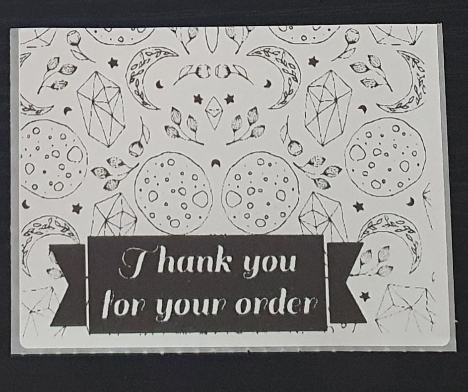 Packaging thermal stickers crystal floral moon design