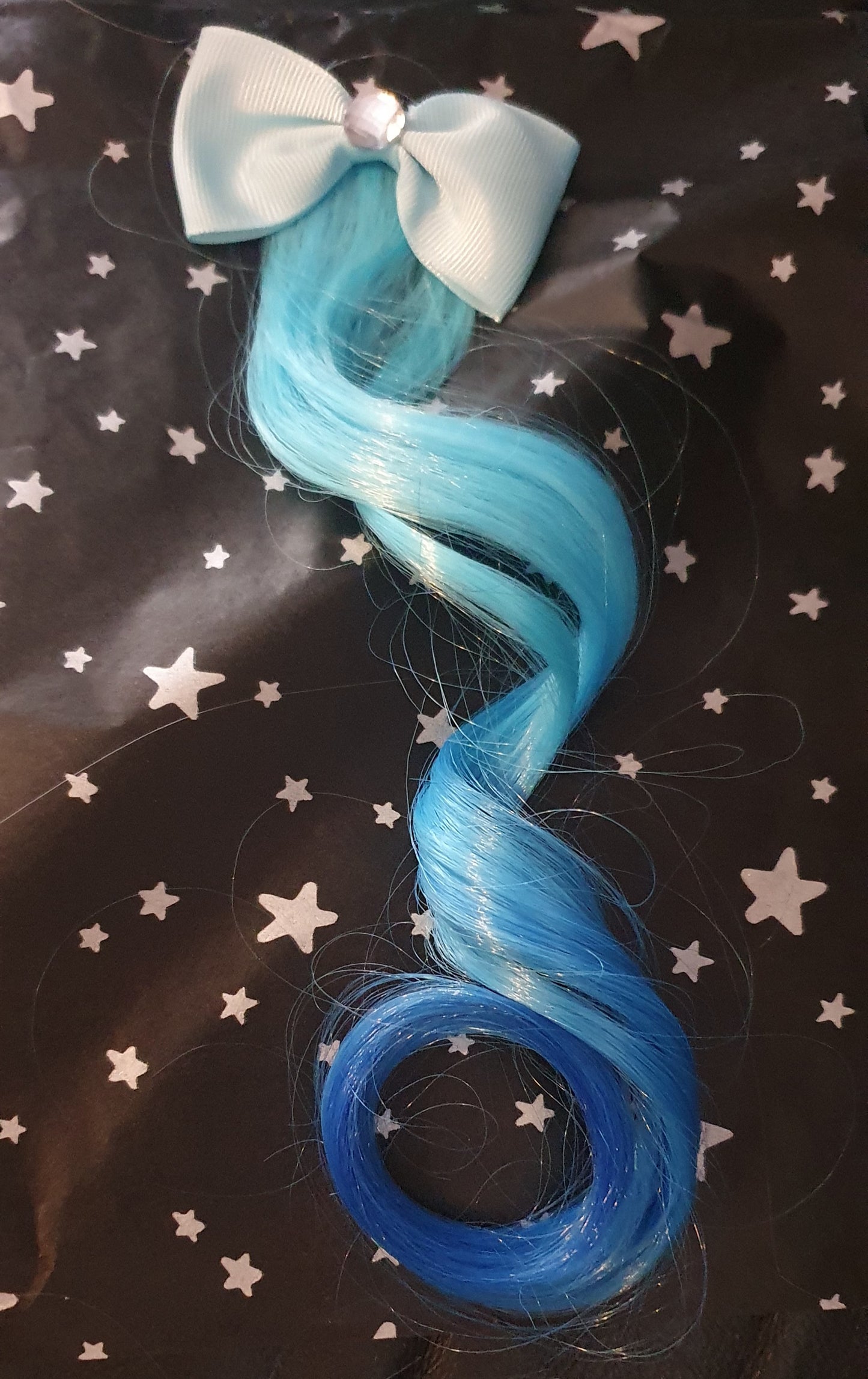 Blue mermaid themed hair accessory box