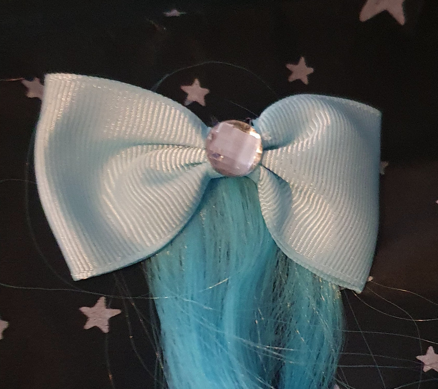 Blue mermaid themed hair accessory box