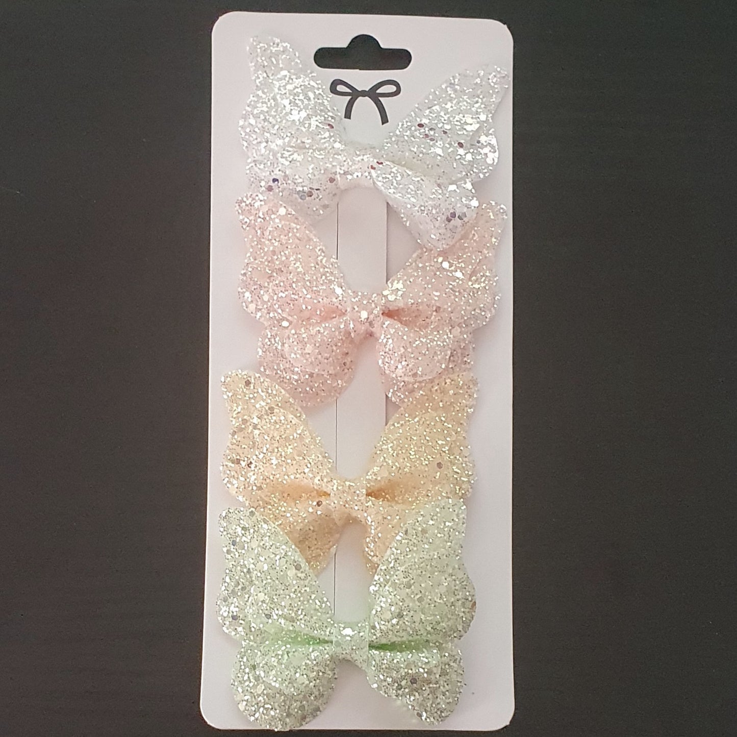 Beautiful sparkly butterfly bow clip sets