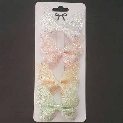 Beautiful sparkly butterfly bow clip sets