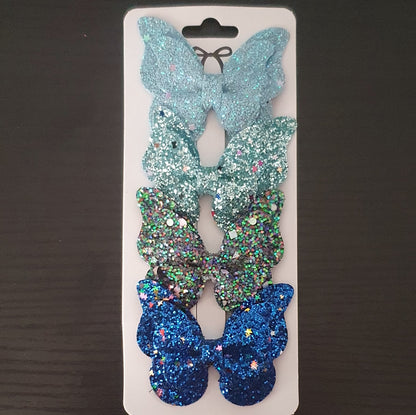 Beautiful sparkly butterfly bow clip sets