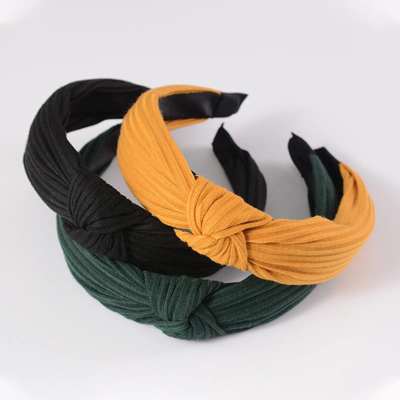 Material knot wide headband