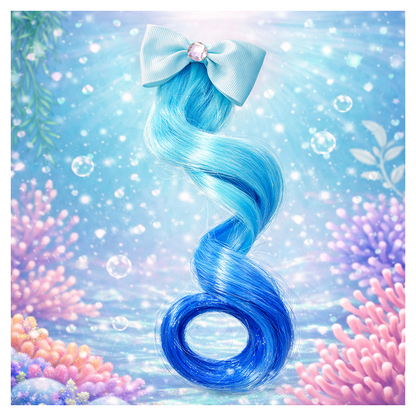 Blue mermaid themed hair accessory box