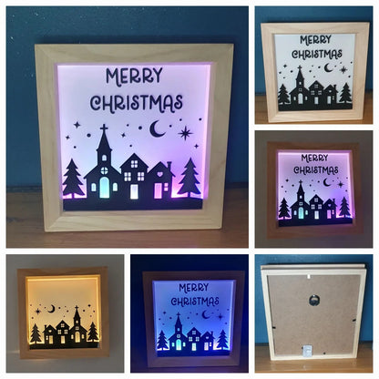 Merry Christmas Scene Shadow Box