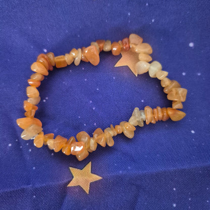 Natural Gemstone Chip Bracelets