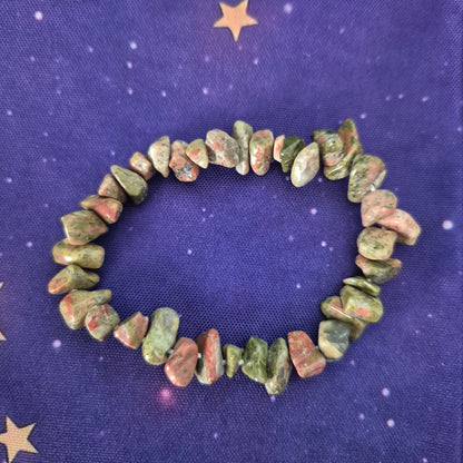Natural Gemstone Chip Bracelets
